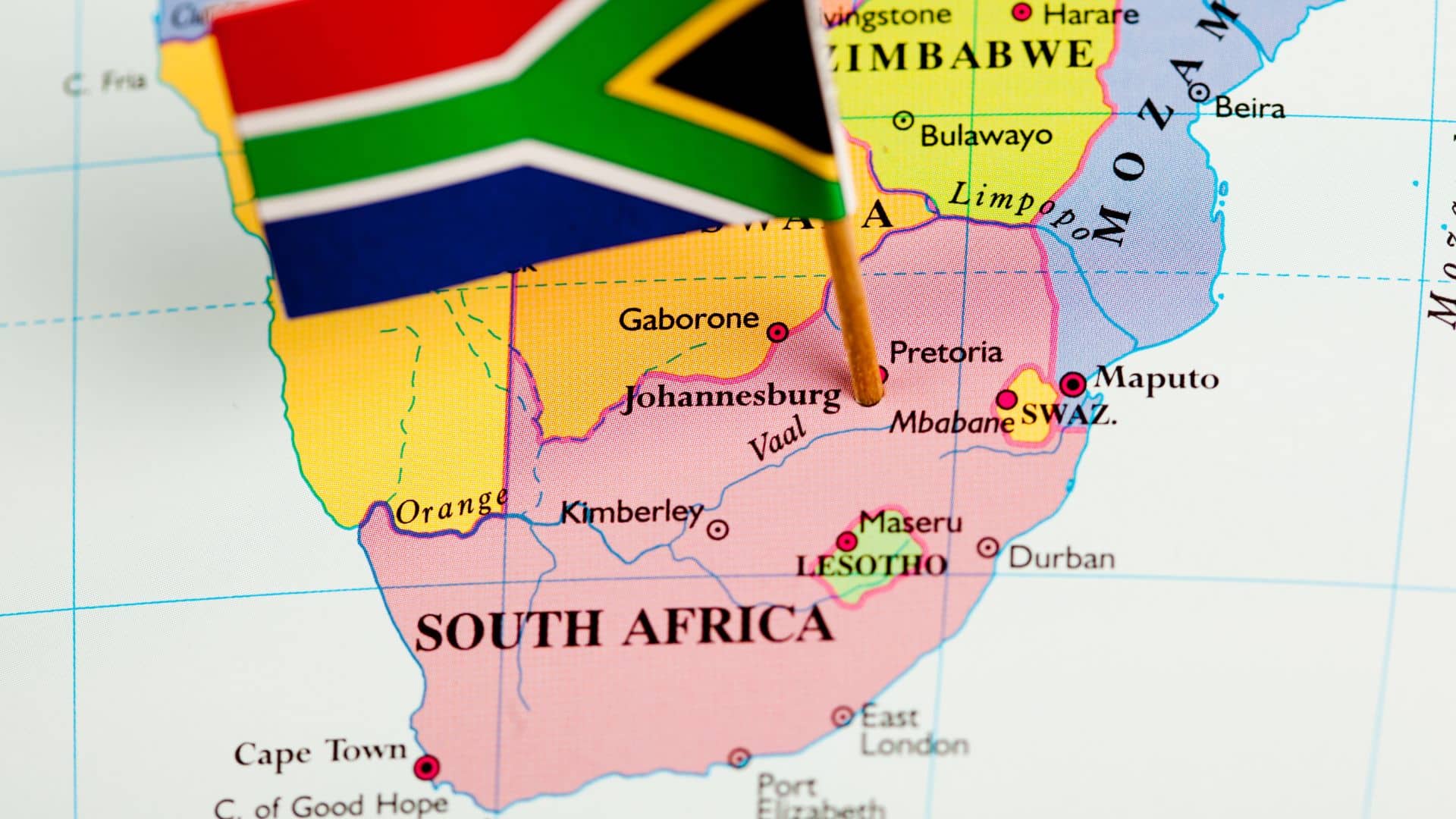 map south africa